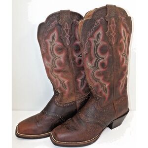 Justin Stampede Punchy Cowgirl Square Toe L7305 Boots Size 6 B